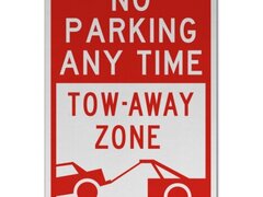 No Parking Any Time Tow Away Zone